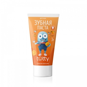 Детская зубная паста TOTTY со вкусом апельсина 3+, 50 мл